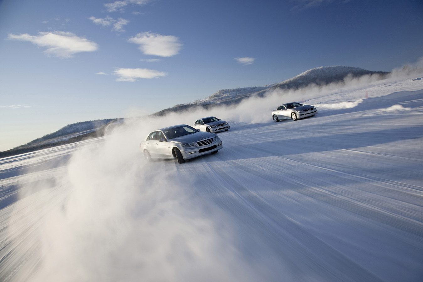 Mercedes slk winter driving #6