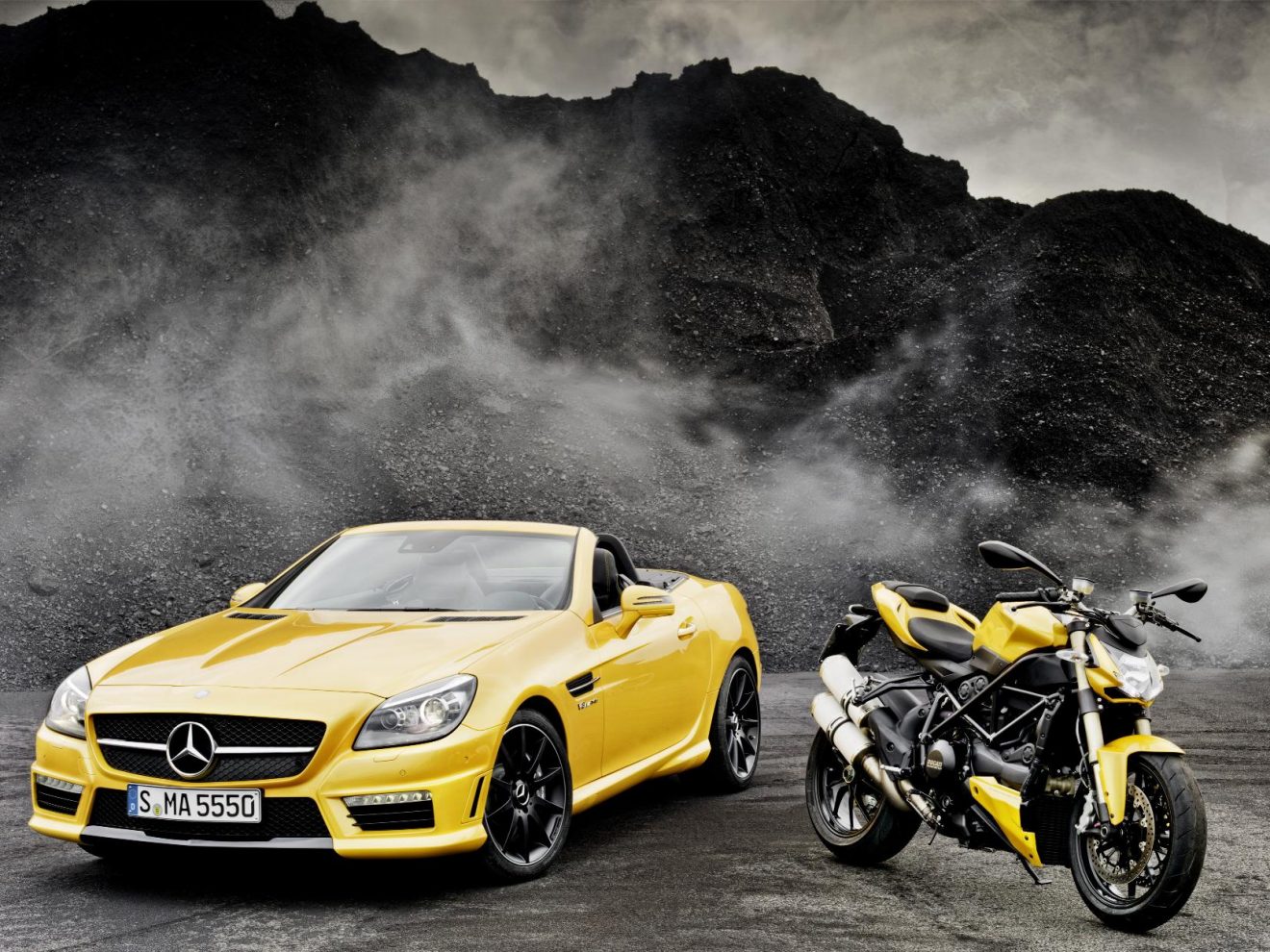 SLK 55 AMG and the Ducati Streetfighter